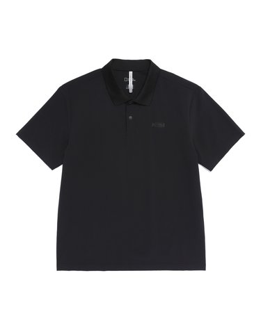 N262MPL330 에어플로우 반팔 카라 티셔츠 BLACK