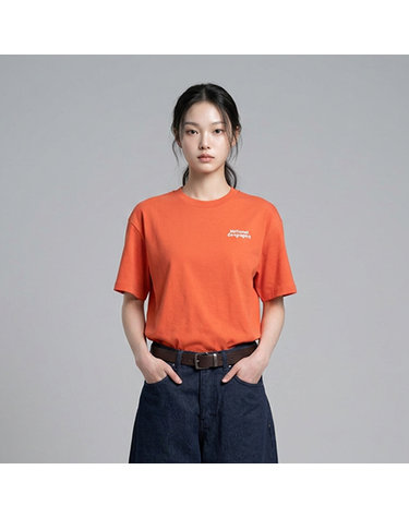 N262UTS901 소로나 쿨 그리핀 세미오버핏 반팔 티셔츠 L/ORANGE