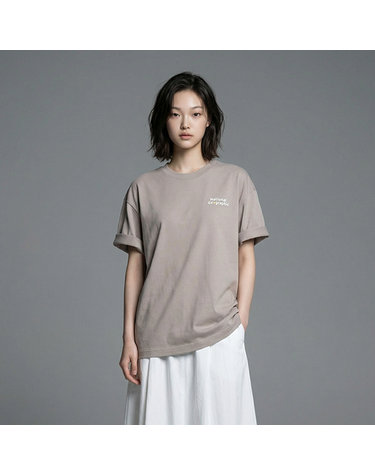 N262UTS901 소로나 쿨 그리핀 세미오버핏 반팔 티셔츠 OAK BEIGE
