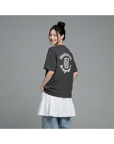 N262UTS903 소로나 쿨 메이즈 세미오버핏 반팔 티셔츠 GREY