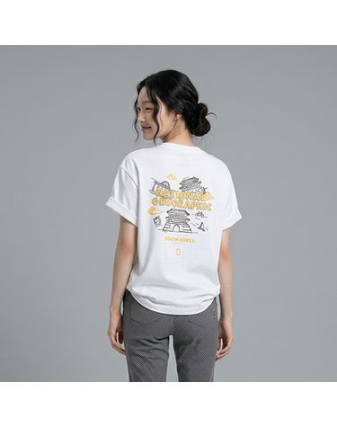 N262UTS924 [ROK] 랜드마크 그래픽 반팔 티셔츠 WHITE