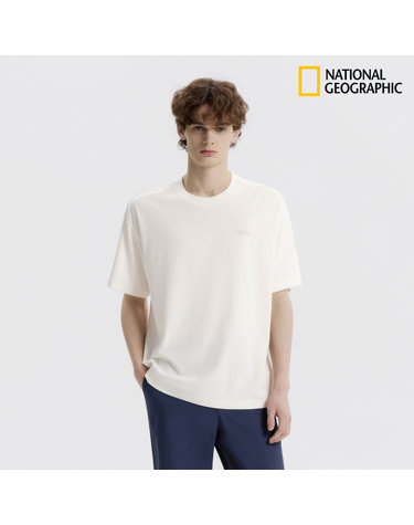 내셔널지오그래픽 N265UTS909 세미오버핏 수피마 반팔 티셔츠 O/WHITE