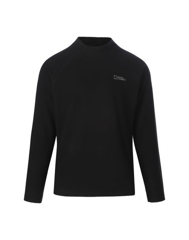 하프넥 브러쉬 긴팔 티셔츠 BLACK N264MTS210