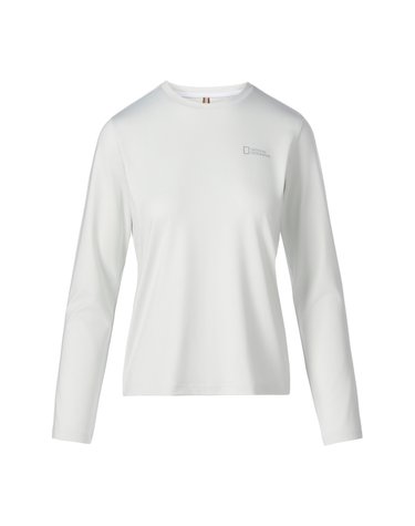 여성 카프 스몰로고 베이직핏 긴팔 티셔츠 O/WHITE N263WTS210