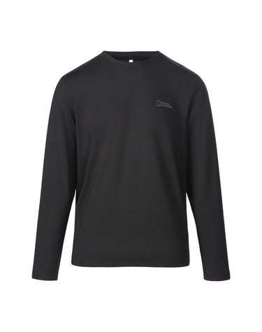 카프 스몰로고 베이직핏 긴팔 티셔츠 BLACK N263UTS210