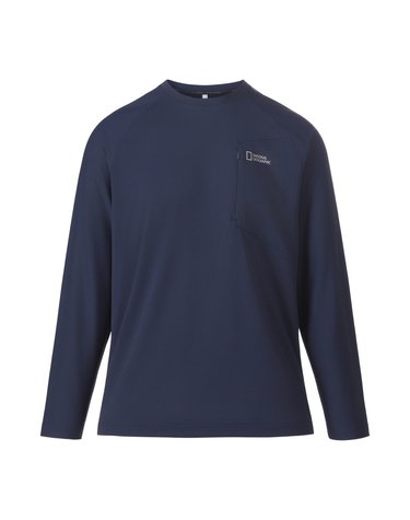 네이쳐 델타피크 세미오버핏 긴팔 티셔츠  NAVY N263UTS230