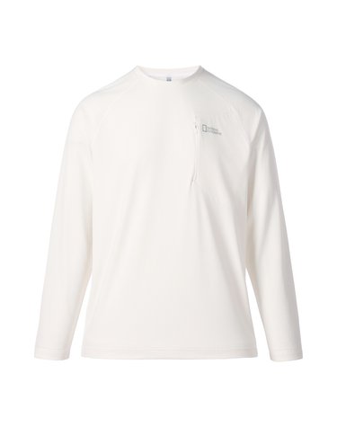 네이쳐 델타피크 세미오버핏 긴팔 티셔츠  O/WHITE N263UTS230