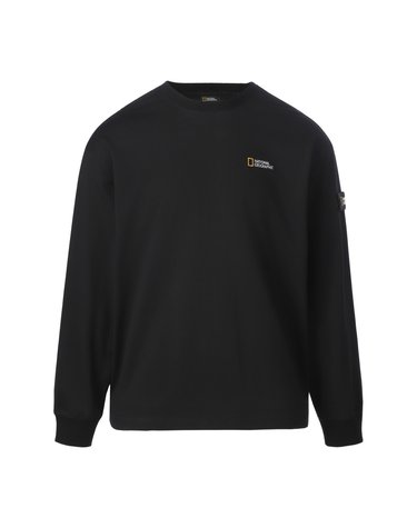 세미오버핏 롱 슬리브 티셔츠 BLACK N263UTS901