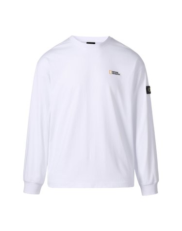 세미오버핏 롱 슬리브 티셔츠 WHITE N263UTS901