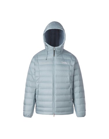 [PERTEX] 배색 후드 경량 덕다운 점퍼 BLUE GREY N264UDW902