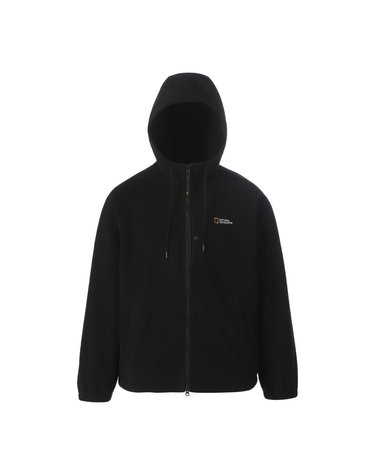 시로 마이크로 플리스 후드 집업 BLACK N264UFJ160