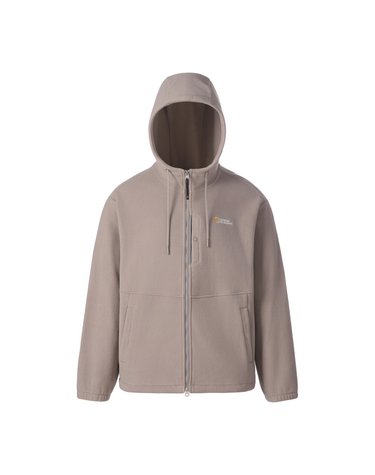 시로 마이크로 플리스 후드 집업 BEIGE N264UFJ160