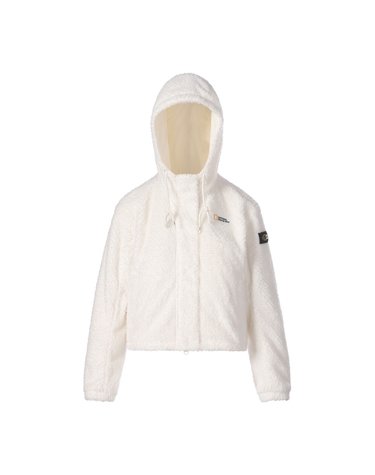 여성 페이크퍼 크롭 자켓 O/WHITE N264WFJ900