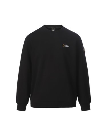 폴리카터 베이직핏 기모 맨투맨 BLACK N264USW920