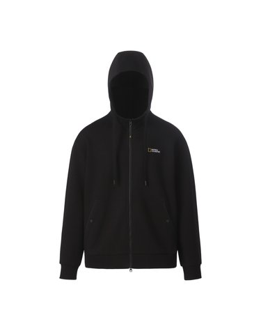핀테일 폴리샤 세미오버핏 후드 풀집업 BLACK N264UFT940