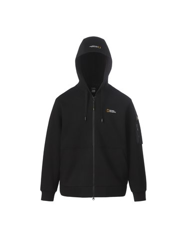 슐리언 소매 포켓 베이직핏 후드 풀집업 BLACK N263UFT910