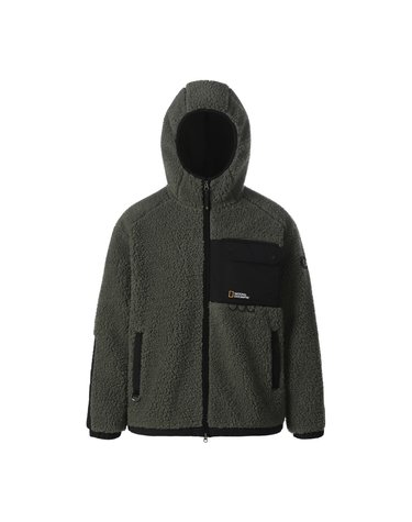 NRN 쉐르파 포켓 배색 후드 자켓 OLIVE GREEN N264UFJ152