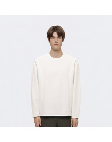 세미오버핏 절개 롱 슬리브 티셔츠 BLACK N263UTS902