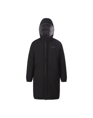 솔라볼 리버시블 후드 롱패딩 점퍼 BLACK N264UPD220