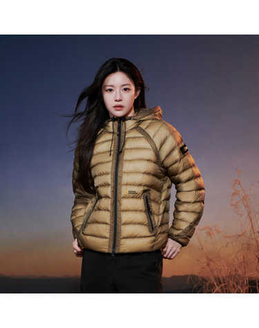 여성 퓨어이펙트 울트라 라이트 후드 머스코비 950 다운 점퍼 KHAKI BEIGE N264WDW154