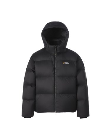 카이만 숏기장 후드 구스 다운 점퍼 BLACK N264UDW162