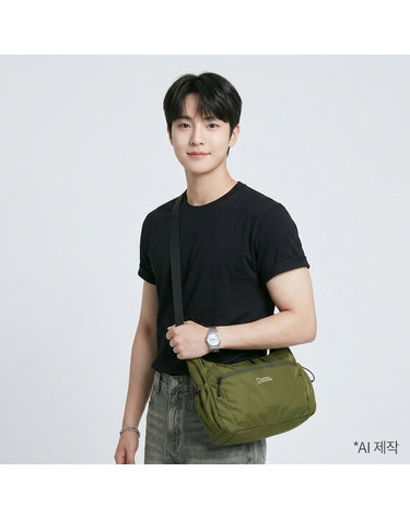 N265ACR800 데일리 라이트 크로스백 M GREEN