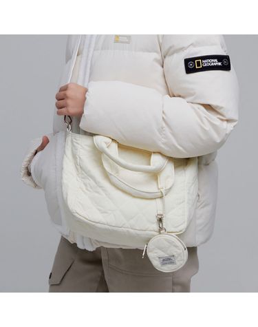 내셔널지오그래픽 N234ATO560 패딩토트백 IVORY