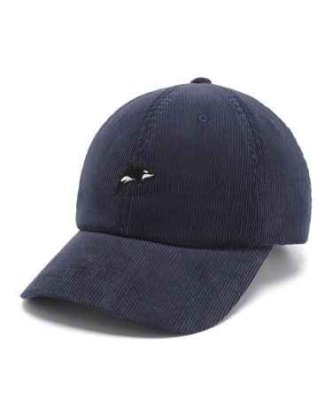 내셔널지오그래픽 N263AHA030 동물 와펜 코듀로이 볼캡 NAVY