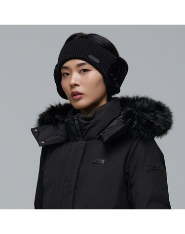 내셔널지오그래픽 N244AAC530 니트 퍼 이어워머 BLACK
