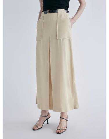 Silk Long Skirts_Yellow