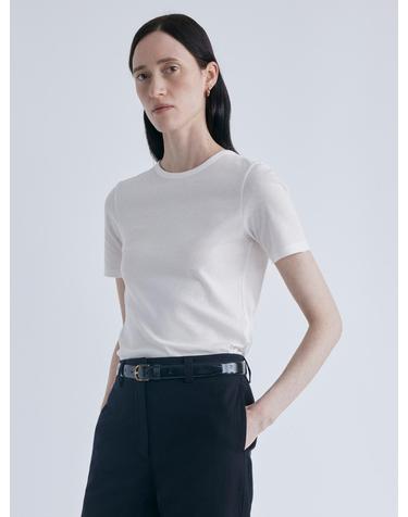 Short Sleeve Compact T-Shirt_Ivory