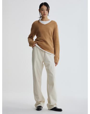 Straight Denim Pants_Cream