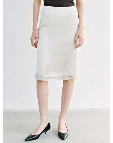 Layered Sheer Skirt_Ivory