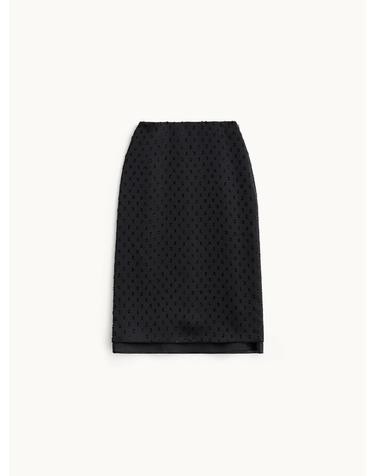 Layered Sheer Skirt_Black