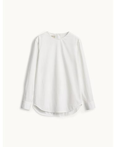 Round Neck Oversized Shirt_White