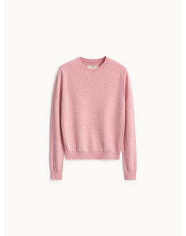 Round Neck Knit_Melange Pink