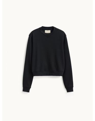 Relaxed Crop Sweat Shirt_Black
