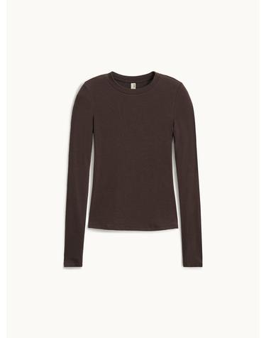 포터리 우먼 Long Sleeve Classic T-Shirt_Brown