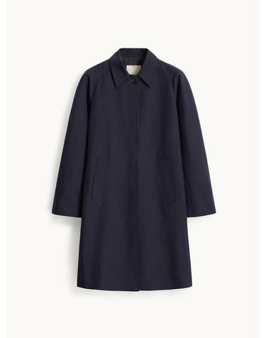 포터리 우먼 Cotton Mac Coat_Dark Navy