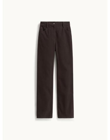 포터리 우먼 Brushed Cotton Chino Pants_Brown