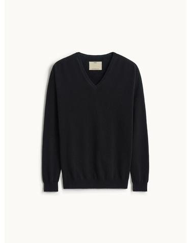 포터리 우먼 Classic V-Neck Knit_Black