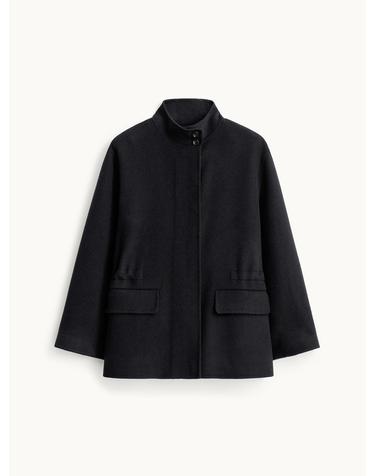 포터리 우먼 Stand Collar Jacket_Black