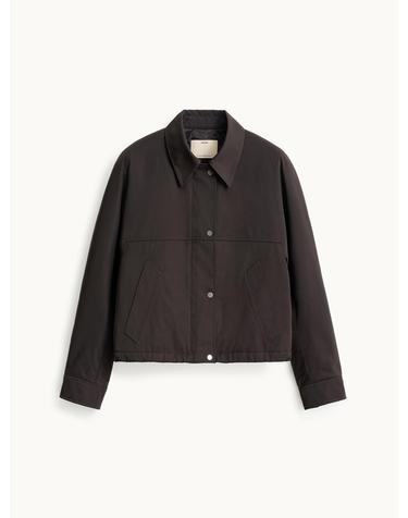 포터리 우먼 Crop Quilted Jacket_Dark Brown