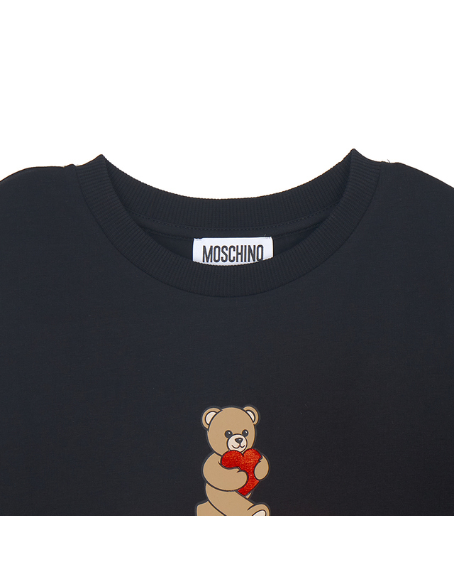 모스키노 키즈 26FW 모스키노키즈 반팔티셔츠 HDM074 LBA00 60100 (성인착용가능) 착용컷
