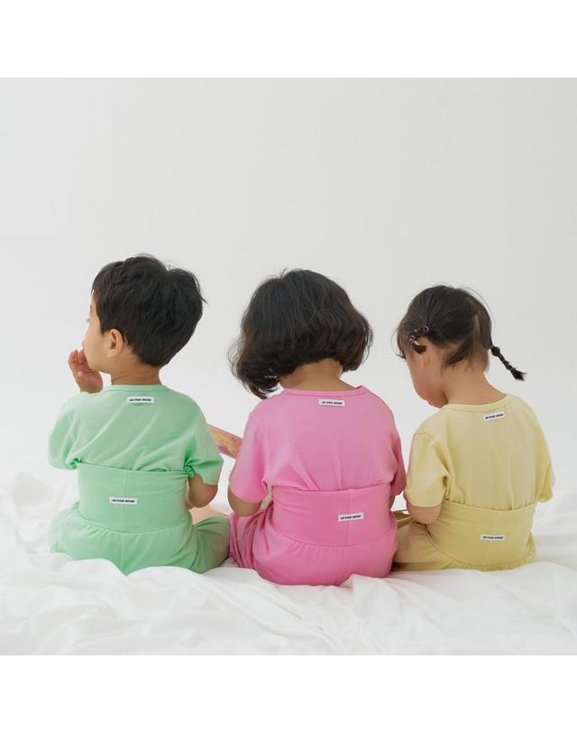 스테이지 어라운드 [스테이지]아기 여름 유아 실내복 내복 상하복 아동 잠옷 살랑 모달 세트 4+1 착용컷