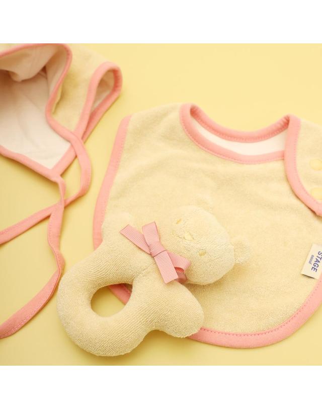 스테이지 어라운드 출산 백일 신생아 선물 아기 장난감 [토토 딸랑이] 착용컷