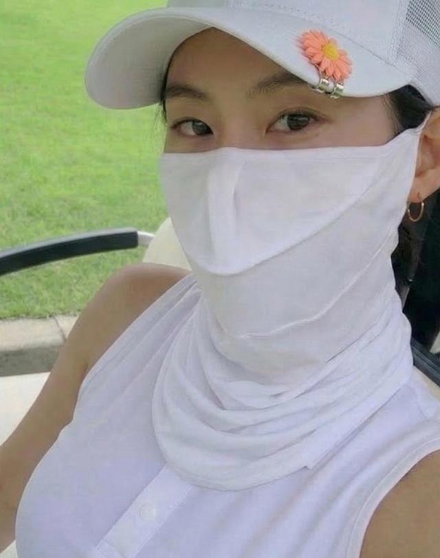 헬로버디 골프 자외선차단 여름 쿨 얼굴 햇빛가리개 등산 자전거 숨쉬기 편한 스포츠 마스크 착용컷