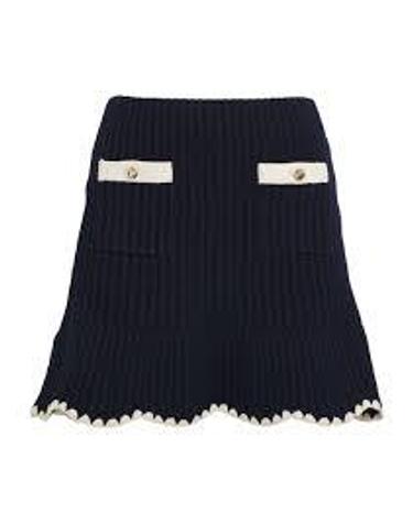 [명품] 셀프 포트레이트 숏 스커트 PF24131SKBLNAVY DOM