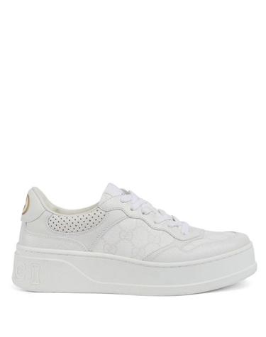 26SS 구찌  여성 패널 레이스업 스니커즈 700775AACV29048 WHITE BPG