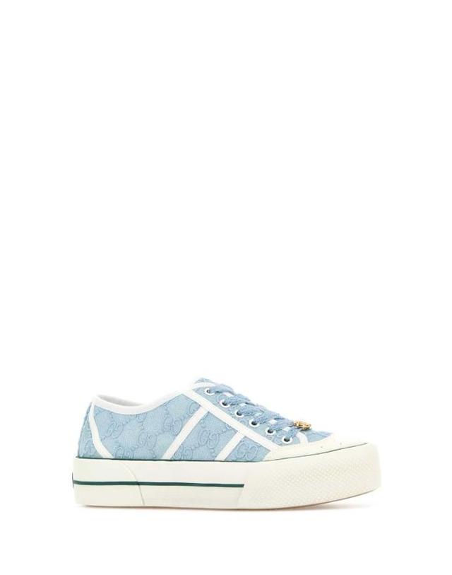 구찌 [명품] 26SS 구찌 스니커즈 854439 FAFZ4 4651 LIGHT BLUE DOM 착용컷